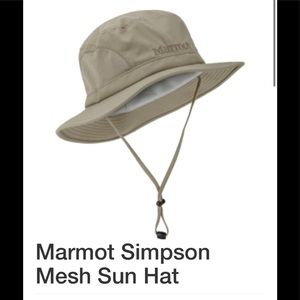 Marmot Simpson mesh sun hat m/l light khaki nwt